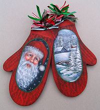 Ronnie Bringle Santa Mittens